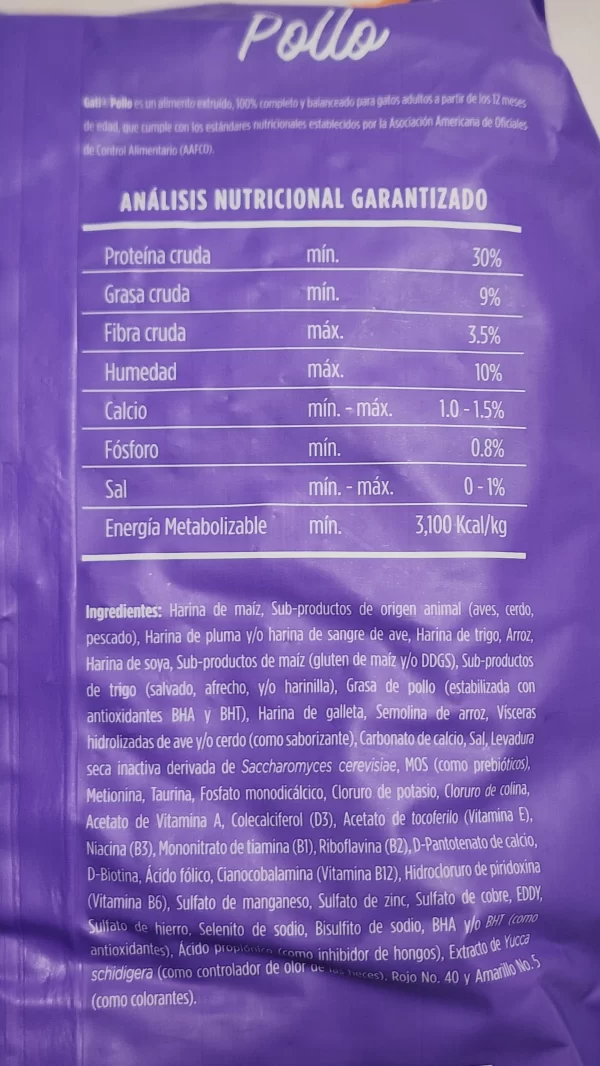 Comida para gatos, Gati pollo, 1kg, 1 kilogramo, gati pollo 2.2lb - Imagen 4