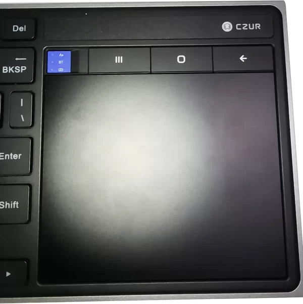 CZUR Teclado inalámbrico con panel táctil, teclado de computadora recargable, teclado ultradelgado portátil para PC/portátil/tableta/teléfono/Smart TV  CAJA ABIERTA - Imagen 4