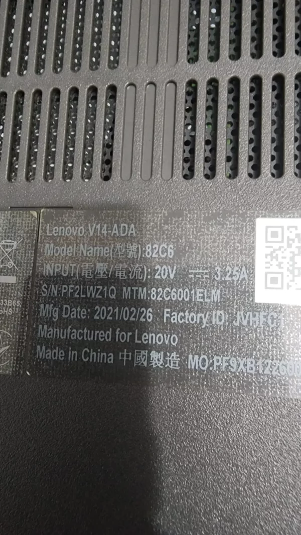 Laptop portátil Lenovo V14-ADA Model: 86C6 usada 12GB de Ram NVMe 500GB de almacenamiento AMD Athlon Silver 3050U Radeon Graphics 2.30GHz - Imagen 6
