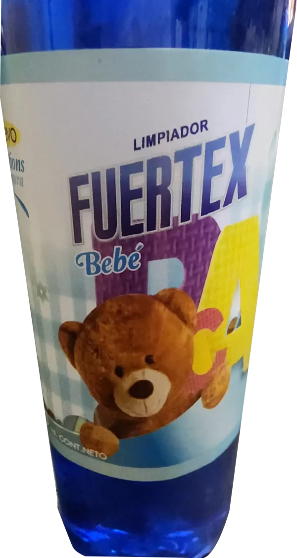 Fuertex bebé limpiador de piso, desinfectante para piso, cocina, paredes, baños, basurero y otros. 500ml - Imagen 2