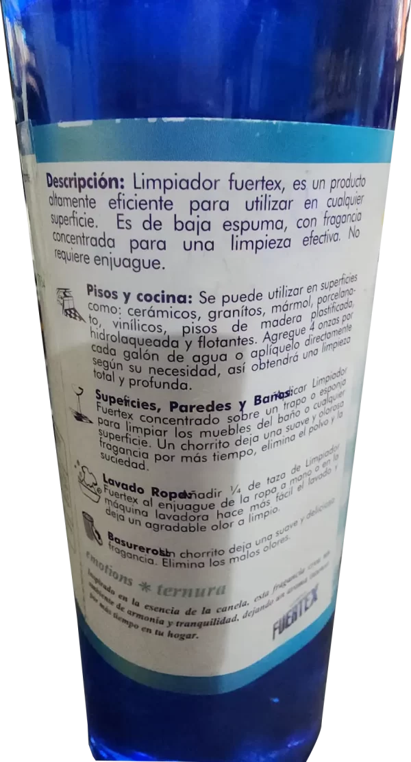 Fuertex bebé limpiador de piso, desinfectante para piso, cocina, paredes, baños, basurero y otros. 500ml - Imagen 6